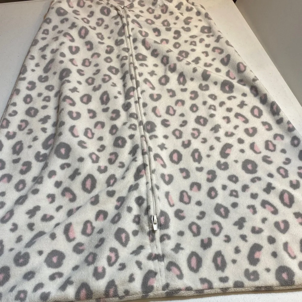 Halo Leopard Print SleepSack with Pink and Gray